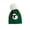 Green, variant on Christmas Pom-Pom Knit Beanie, Snowman Design Ribbed Cuff Winter Hat, Unisex Warm Christmas Party Accessory