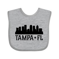 Inktastic Tampa Florida City Skyline Boys or Girls Baby Bib