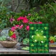 thumbnail image 2 of Happy St Patricks Day Shamrock Garden Flag 12×18 Inch for Outside, Small Burlap Buffalo Plaid Clovers Lucky Welcome Yard Holiday Decorative Flag, 2 of 6
