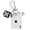 black, variant on Poker and Dice Keychain, Casino Themed Bag Charm and Key Ring
