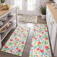 thumbnail image 2 of Pioneer Flower Floral Print Pattern Kitchen Rugs Sets Of 3,Kitchen Runner Rugs Non Skid Washable,Decorative Kitchen Floor Mats for Kitchen,Sink,Laundry,17"x30"+ 17"x47" + 17"x59", 2 of 6