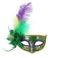 thumbnail image 2 of Honeeladyy Masquerade Mask for Women, Vintage Mardi Gras Masks with Elegant Feather, Half Mardi Gras Mask Fancy Carnival Masks for Dress Party, Prom, Wedding and Pageants, 2 of 6