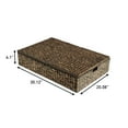 thumbnail image 3 of happimess BSK2015B-SET2 Holden 30" Classic Costal Hand-Woven Hyacinth Wicker Under Bed Storage Basket with Lid, Brown (Set of 2), 3 of 5