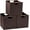 Brown, variant on Collapsible Storage Bins, 13x13x13in Storage Cubes Linen Fabric, 3 Pack, Storage Baskets with Wooden Carry Handles and Sturdy Heavy Cardboard, for Home, Office, Car, Nursery, Light Grey