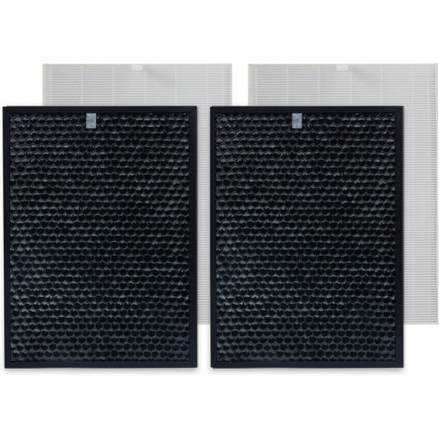 Replacement Filter Compatible with Winix XQ & XQ Pro Tower Air Purifier, Filter X, 2 x H13 HEPA & 2 x Activated Carbon Filters Air Clean Dust VOCs Odor