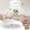 thumbnail image 1 of Feltree 10.2 Inch Ceiling Fan with LED Light and Remote Control, Enclosed Low Profile Quiet Fan for Bedroom, Dimmable with Timer and Sleep Mode, Energy-Saving 30W 5-Blade, 1 of 8