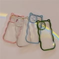 thumbnail image 3 of Funda para teléfono móvil de Apple con orejas de gato galvanizadas y ondas para iPhone 14/13/12/11, transparente, con orificios finos, XS/XR, suave, 3 of 6