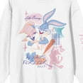 thumbnail image 2 of Looney Tunes Lola & Bugs Bunny Always Forever Crew Neck Long Sleeve White Adult Sweatshirt, 2 of 4