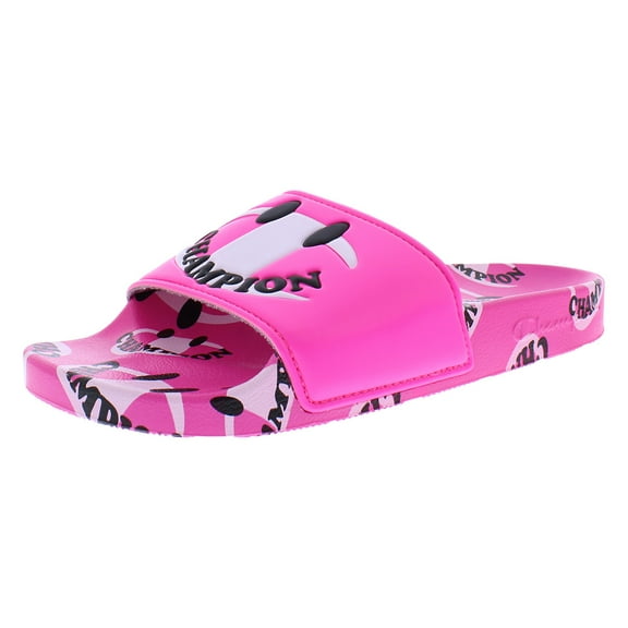 Champion Ipo Smile Slide Gs  Girls Shoes Size 7, Color: Pink/White