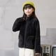 thumbnail image 2 of Sudadera Para Niños Pequeños Forro Polar Para Otoño E Invierno Tops De Forro Polar Más Cárdigan De Forro Polar Coral Suéter Con Capucha Negro Odeerbi LM103-7699, 2 of 8