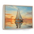 thumbnail image 2 of Designart Décoration Murale Encadrée Surdimensionnée pour Bateau, art Mural Encadré pour Voile de Bateau, Réfléchissant les Rythmes sur les Voiliers, art Mural Encadré Moderne Multicolore, Cadre Couleur Brun Naturel, 2 of 5