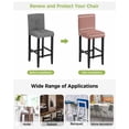 thumbnail image 3 of Country Star Plaid Bar Stool Covers Set of 2, Retro Red American Farm Barn Berry Stretch Washable Bar Chair Covers with Backs, Removable Pub Counter Height Chair Cover for Kitchen Dining Room Cafe, 3 of 7