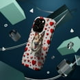 thumbnail image 3 of DistinctInk MagSafe Tough Case for Apple iPhone 14 Pro (6.1" Screen) - Valentine's Day Norwegian Elkhound - Tempered Glass Back, 3 of 6