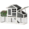 thumbnail image 2 of PawHut 63" Wooden Chicken Coop with Garden Bed, Chicken House Hen House, 2 of 9