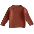 thumbnail image 1 of FAIWAD Toddler Baby Girls Boys Rib Knitted Sweater Long Sleeve Round Neck Pullover Fall Winter Clothes, 1 of 4