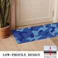 thumbnail image 3 of Blue Camo Wavy Shapes Pattern Door Rugs,Washable Non Slip Door Mats Indoor,Decorative Door Mats,Entry Mat Indoor for Entrance,Bedroom,Kitchen,Bathroom,16"x47", 3 of 6