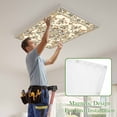 thumbnail image 4 of Boho Floral Magnetic Fluorescent Light Covers for Ceiling Lights 2x4Ft, Modern Abstract Ethnic Tribal Patterns Office Classroom Kitchen Drop Ceiling Light Covers Lighting Filters Shade Panel 2 Packs, 4 of 9