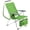 Summer Palm Print, variant on Folding Chaise Lounge Chair, Red, Textilene Mesh Fabric, Reclining with 5 Positions, Powder Coated Steel Frame, for Patio Pool Beach Lawn, 270 LBS Capacity