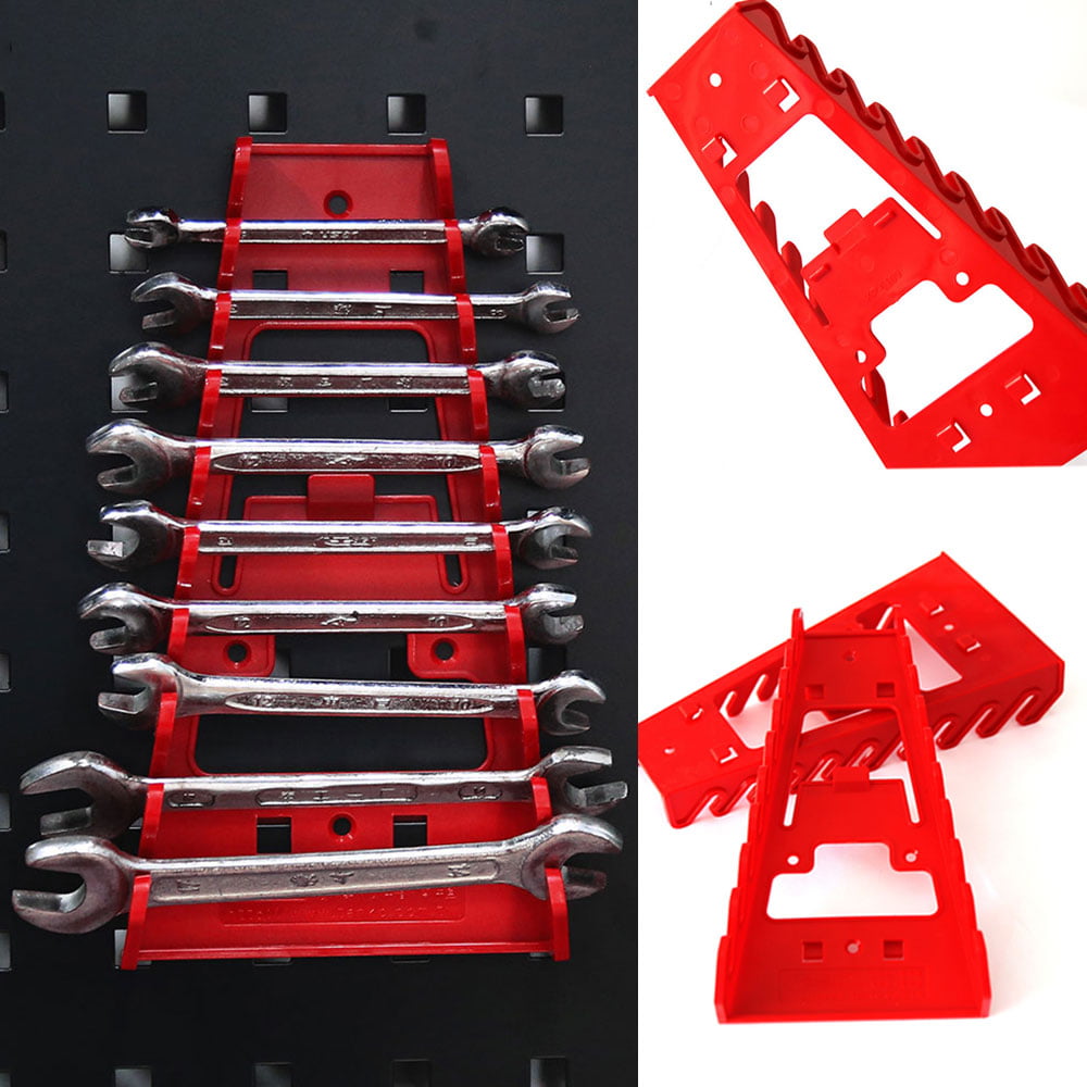 XUXUWA Wrench Wrench Spanner Organizer Sorter Holder Wall Mounted Tool Storage Tray Socket Storage Rack Plastic Kit 