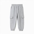 thumbnail image 6 of Gibobby Boys Pants Toddler Little Boys Cargo Jogger Pants 12 18Months 2T 3T 4T 5T Baby Boys Sweatpants Quick Dry Casual Pull On Pants Boys Casual Pants(2-3 Years,Grey), 6 of 9