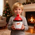 thumbnail image 5 of Christmas Cookie Metal Decorative Penguin Snowman with Cute Red Top Pom Lid Candy Storage Boxes, 5 of 7