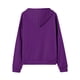 thumbnail image 5 of sudadera con capucha y cremallera de manga larga de color sólido de moda casual para mujer morado oscuro / m, 5 of 5