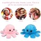 thumbnail image 4 of Pulpo gigante reversible de 40 cm. Juguete de peluche reversible. Pulpo feliz y triste. ¡Muestra tu estado de ánimo sin decir una palabra! Rojo y amarillo, rosa, 4 of 5