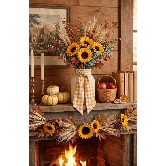 Halloween Fall Wreath Sash For Front Door, for Wreath, for Yard Doorway Indoor Outdoor Farmhouse Home Decor 