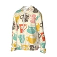thumbnail image 2 of Pofeuu Vintage Cup Print Sun Protection Outdoor Lightweight Full Zip UV Cooling Hoodie Long Sleeve Summer Clothing for Outdoor Hiking-Small, 2 of 5