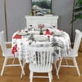 thumbnail image 2 of Christmas Tree Round Table Cloth,Wrinkle Free Table Cover with Polyester,Waterproof Reusable Tablecloth for Weeding Birthday Tea Party Decorations (Round,60x60inch), 2 of 6
