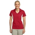 thumbnail image 1 of Sport Tek Polo Performance à Blocs Latéraux pour Femmes, Rouge Vif/blanc, Très Grand, 1 of 6