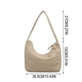 thumbnail image 3 of EARKITY Women's Solid Color Handheld Bag Large Capacity Soft Nylon Bag Armpit Bag Style Shoulder, 3 of 6
