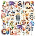 thumbnail image 3 of 35pcs-50pcs Cute Musical Stickers Animal Band Stickers Cartoon Instrument Stickers for Laptops Notebooks Suitcases, 3 of 9