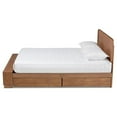 thumbnail image 3 of Bowery Hill Modern 4 Drawers Wood King Size Platform Storage Bed in Ash Walnut, 3 of 12