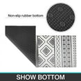 thumbnail image 7 of Classic Farmhouse Moroccan Throw Rug: Non-Slip, Washable, Soft Low-Pile Kitchen Rug in Rustic Tribal Black & White - Comes with Rubber Backing for Front Door Entryway, 7 of 7