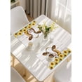 thumbnail image 5 of Farmhouse Cow Placemats Set of 6, Vintage Country Sunflower Gray Wood Placemats for Dining Table, Place Mats for Kitchen Tabletop, Waterproof Wipeable Dining Table Mats Set, 5 of 9
