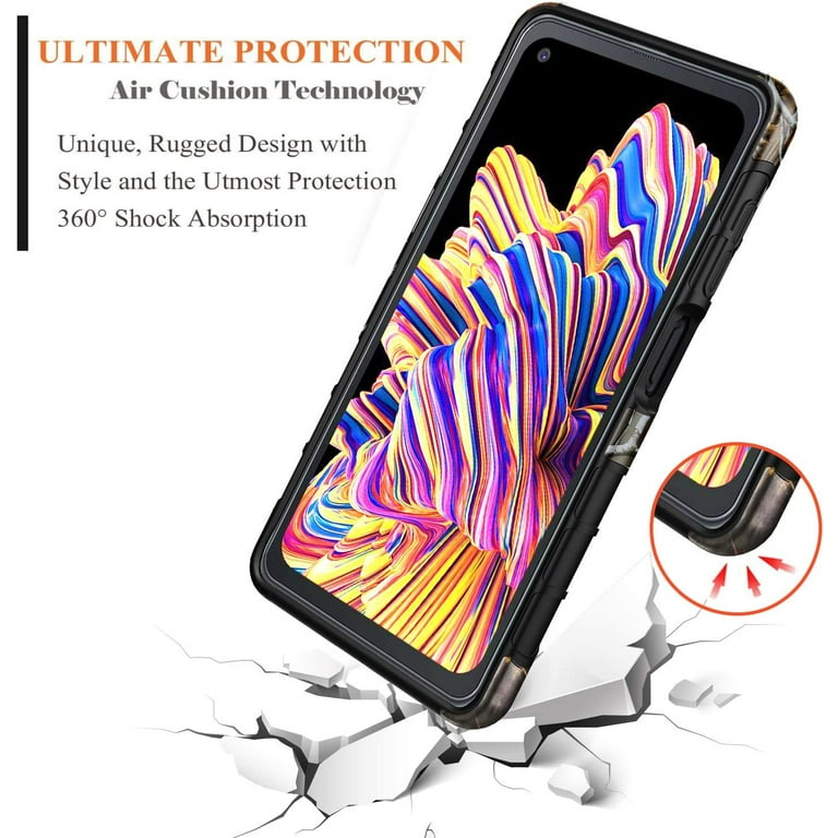 For Samsung Galaxy XCover Pro Case with Tempered Glass Screen