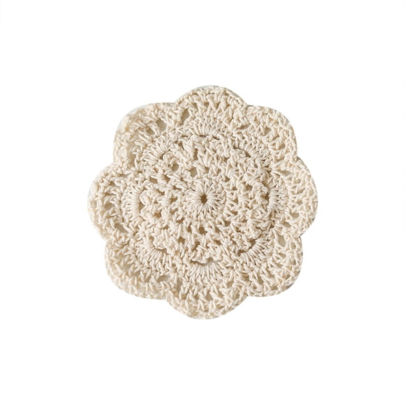 Jinsinto 4pcs Crochet cotton thread , Bohemian Flower Coasters
