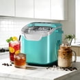 thumbnail image 3 of Auseo Countertop Ice Maker, 2 Sizes of Bullet Ice, 26Lbs/24H, 8 Ice Cubes in 6 Mins, Portable Ice Machine with Self-Cleaning for Home/Party/Travel/Camping (Light Green), 3 of 12