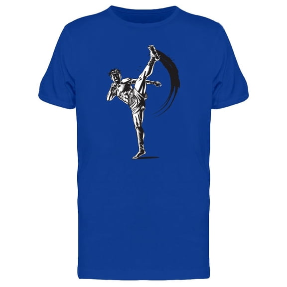 Grunge Muay Thai Fighter Kick Tee Men's -Image by Shutterstock