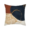 thumbnail image 3 of Fundas de almohada con diseño geométrico, elegante decoración moderna de mediados de siglo, juego de 4, tacto cómodo y cálido, perfectas para sofá, mezcla de lino de 45 x 45 cm, 3 of 5