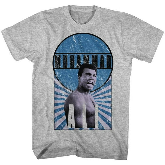 Muhammad Ali Burst O Hammad Gray Heather Adult T-Shirt 4Xl