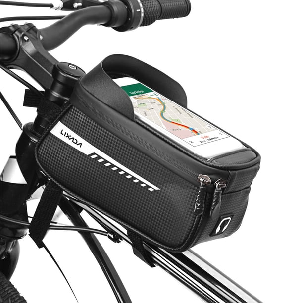 Bolsa de bicicleta Bolsas de montaje para teléfono de bicicleta a prueba de agua Bolsa de tubo superior de marco frontal con pantalla táctil Estuche de soporte para teléfono Paquete de bolsa de almace