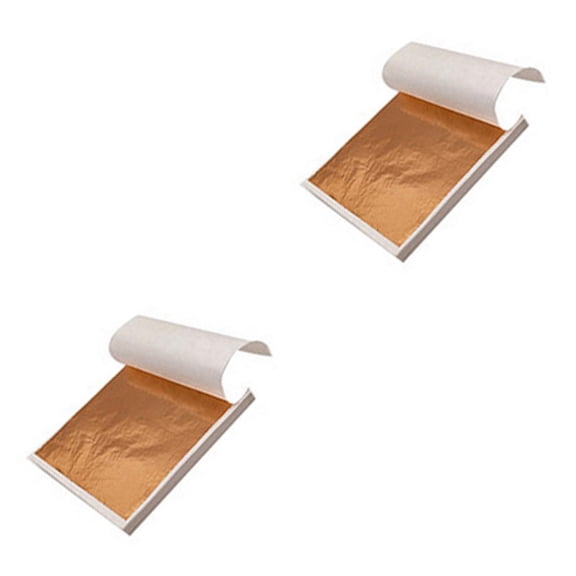 Bearachild 100 Uds Papel de hoja de papel de aluminio resistente al agua dorados 2Conjunto