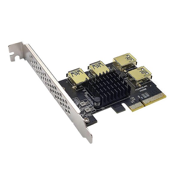PCIE Riser Card 1 to 4 Expansion Cards PCIE X4 to PCIE X16 Graphics Card Expansion Cables 1 to 4 Ad