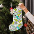 thumbnail image 5 of Sikiie Funny Dinosaurs on Stripes Christmas Stockings,18 Inches Christmas Stockings Xmas Hanging Stockings for Family Christmas Decorations & Gifts, 5 of 7