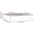 thumbnail image 4 of vidaXL Bed Frame Light Grey 193x203 cm King Velvet, 4 of 5