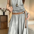thumbnail image 2 of Boho Braided Belt for Women,49.2in Long Woven Waist Belt with Tassels & Wood Beads for Dresses, Jeans & Festival Outfits, 2 of 7
