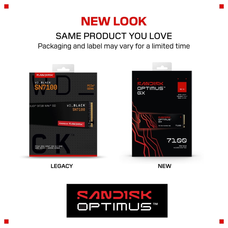 SANDISK Optimus 7100 2TB NVMe Internal Gaming SSD Solid State