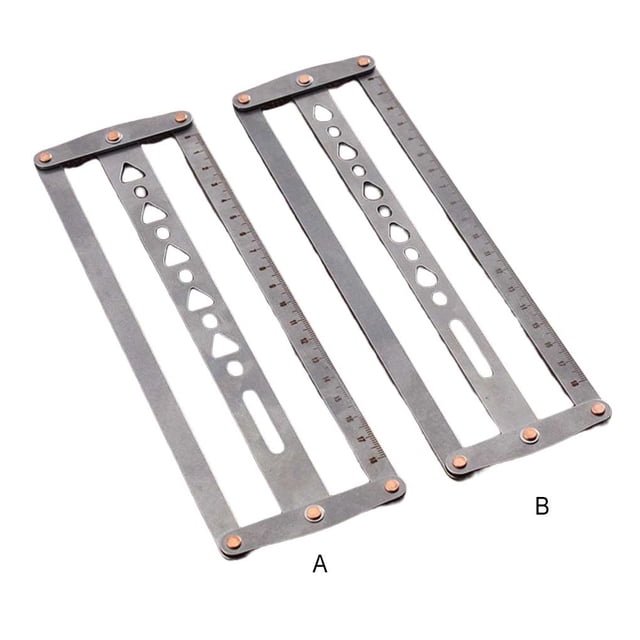 Langgg Leather Belt Positioning Punch Ruler Simple Operation Punching Tool Handmade DIY Adjustable Rulers Tools Dressmakers A Style Easy to use Easy to use A Style